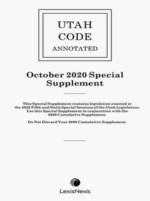 cover image of Utah Code Annotated